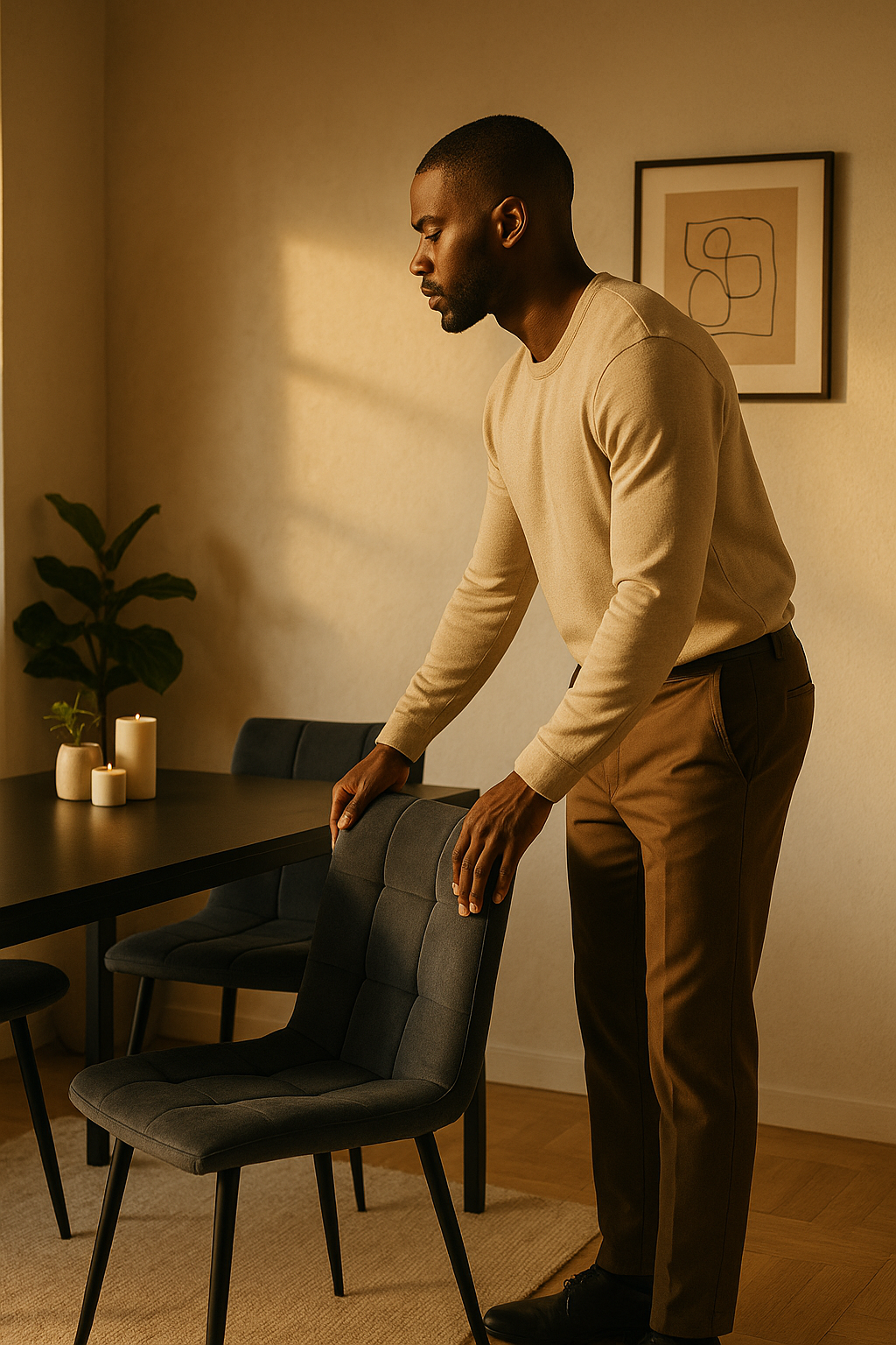 The Nomi Dining Chair Set (2) – Charcoal Suede